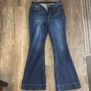 Judy Blue Flare Wide Leg Blue Jeans